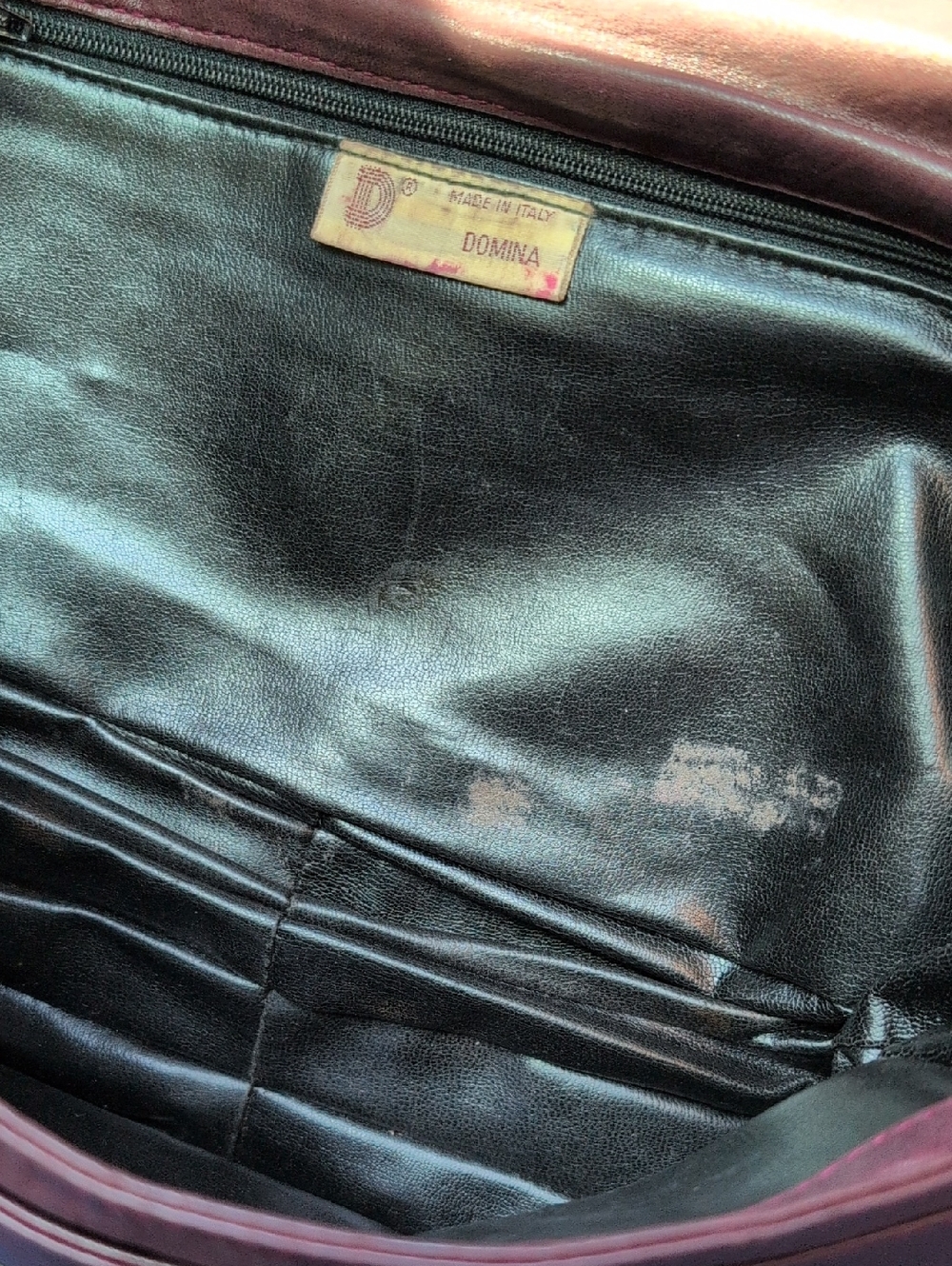 Woven Leather Crossbody Clutch in Deep Brown - Picture 6 of 7